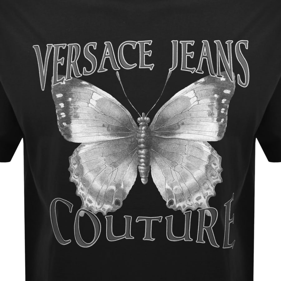 Image number 3 for Versace Jeans Couture Butterfly T Shirt Black