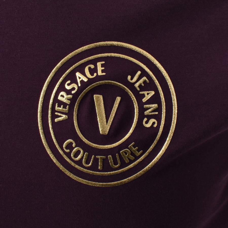 Image number 3 for Versace Jeans Couture Slim Fit Logo T Shirt Purple