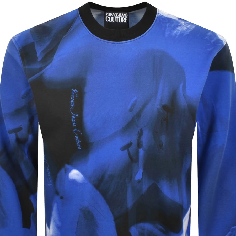 Image number 2 for Versace Jeans Couture Logo Sweatshirt Blue