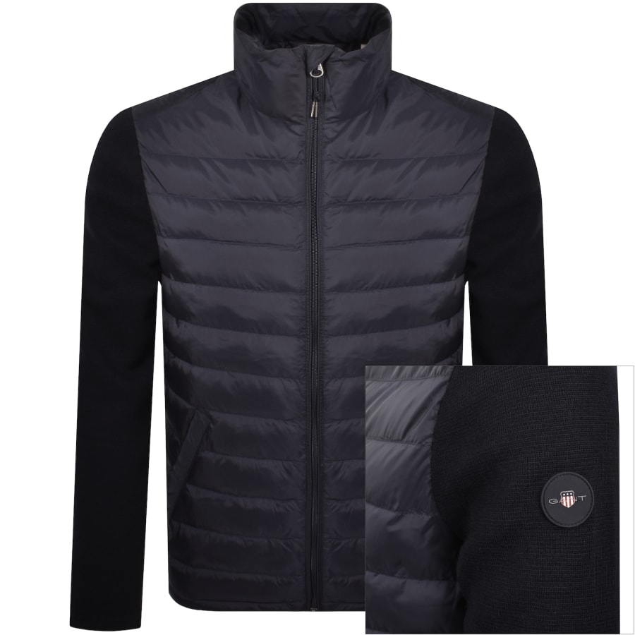 Image number 1 for Gant Mix Media Jacket Navy