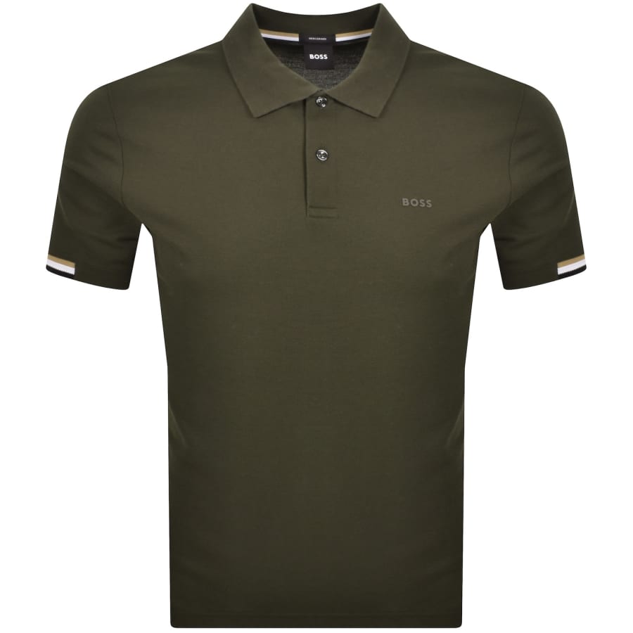 Image number 1 for BOSS Parlay 147 Mercerised Polo Green
