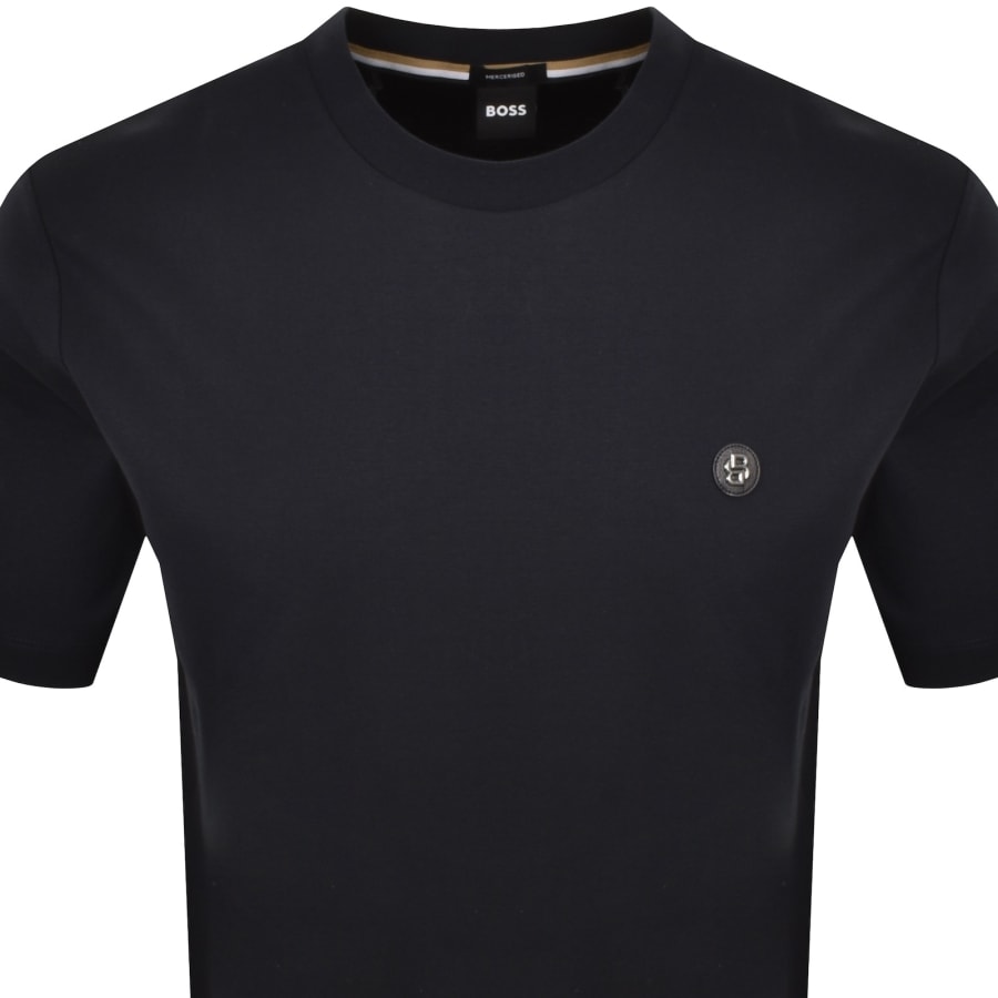 Image number 2 for BOSS Taut 1 Logo T Shirt Navy