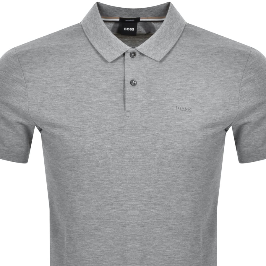 Image number 2 for BOSS Parlay 147 Mercerised Polo T Shirt Grey