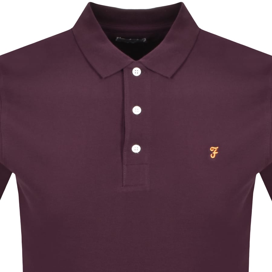 Image number 2 for Farah Blanes Polo T Shirt Burgundy