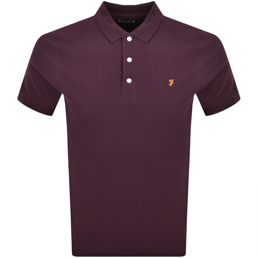 Image number 1 for Farah Blanes Polo T Shirt Burgundy