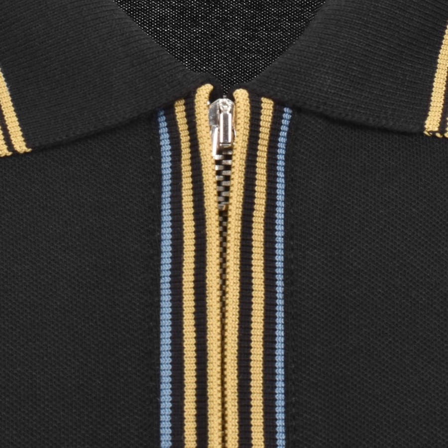 Image number 3 for Paul Smith Long Sleeved Polo T Shirt Black