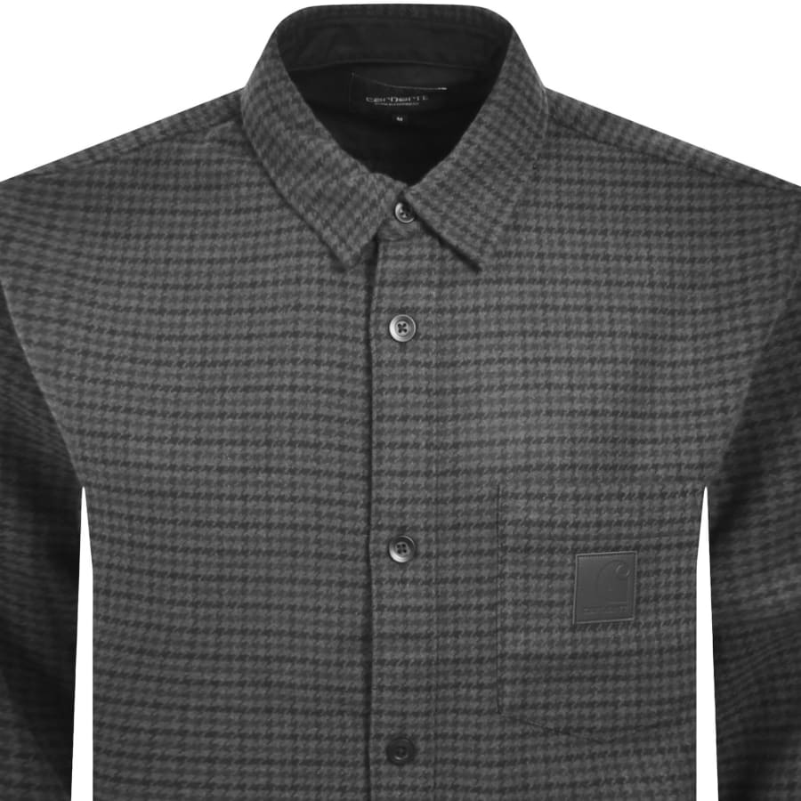 Image number 2 for Carhartt WIP Lowis Long Sleeve Shirt Grey