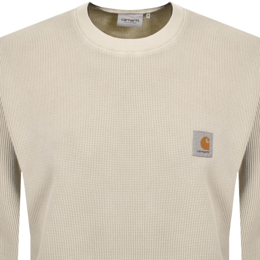 Image number 2 for Carhartt WIP Vista Waffle T Shirt Beige