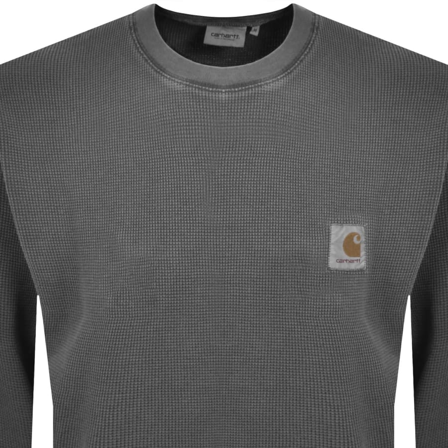 Image number 2 for Carhartt WIP Vista Waffle T Shirt Grey