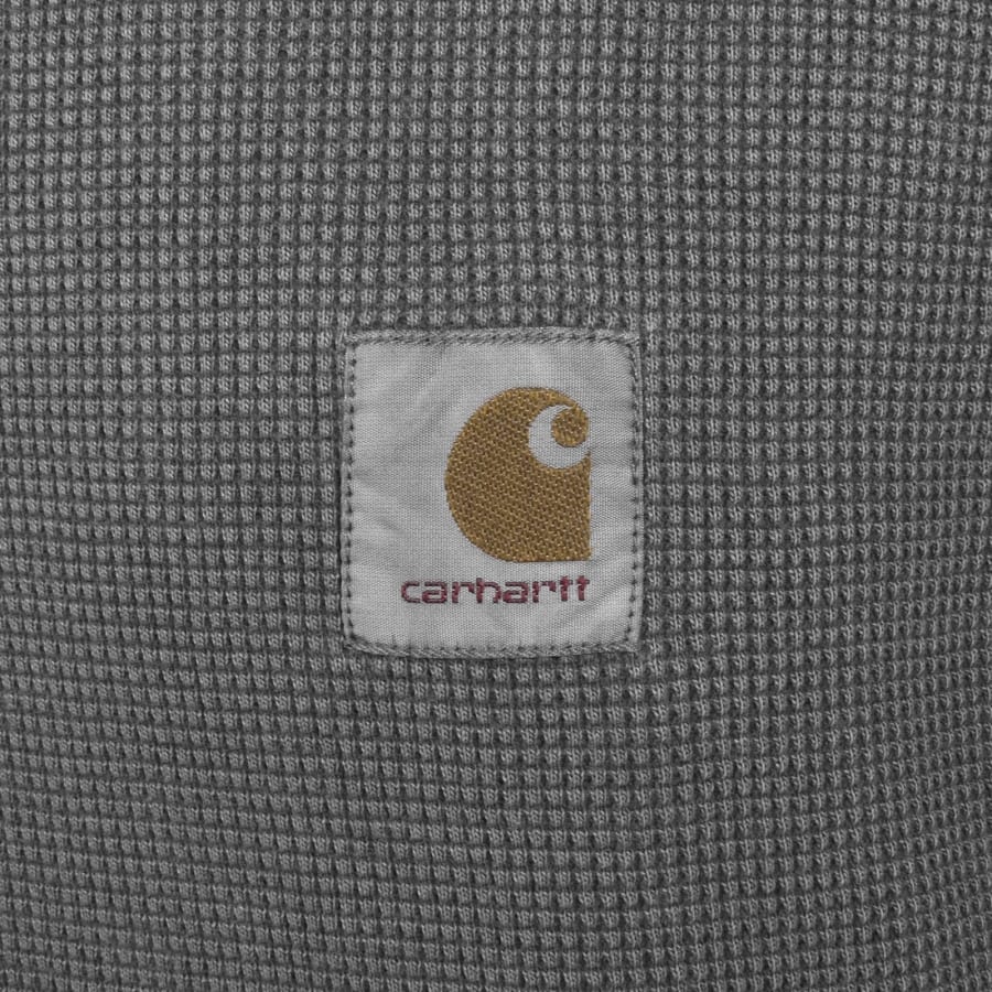 Image number 3 for Carhartt WIP Vista Waffle T Shirt Grey