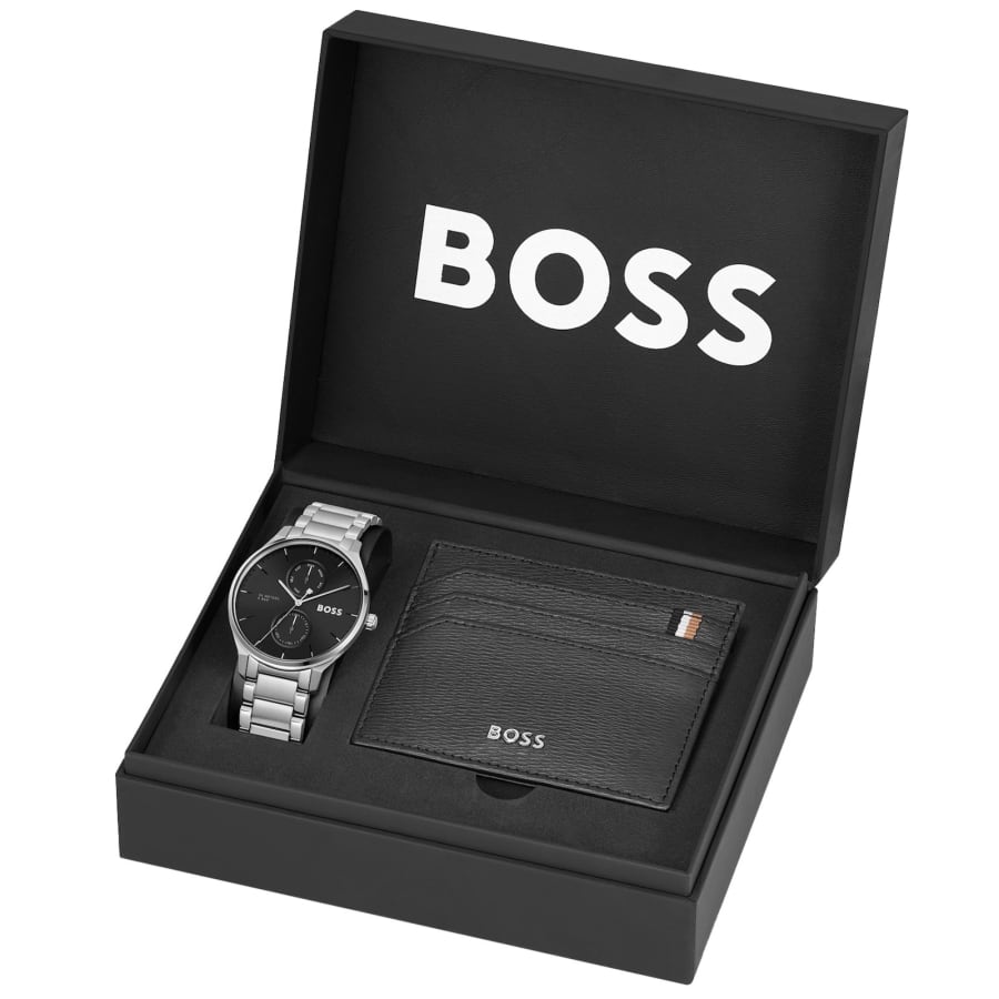 Image number 2 for BOSS Tyler Watch And Card Holder Silver
