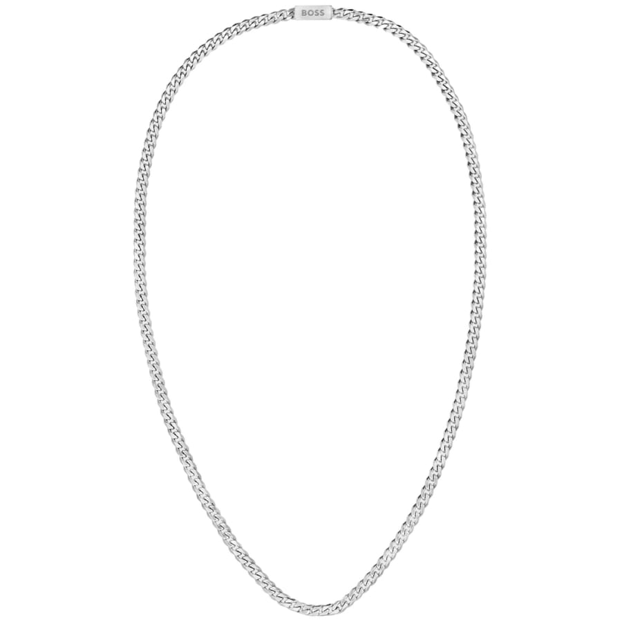 Image number 2 for BOSS Chain Necklace And Bracelet Silver
