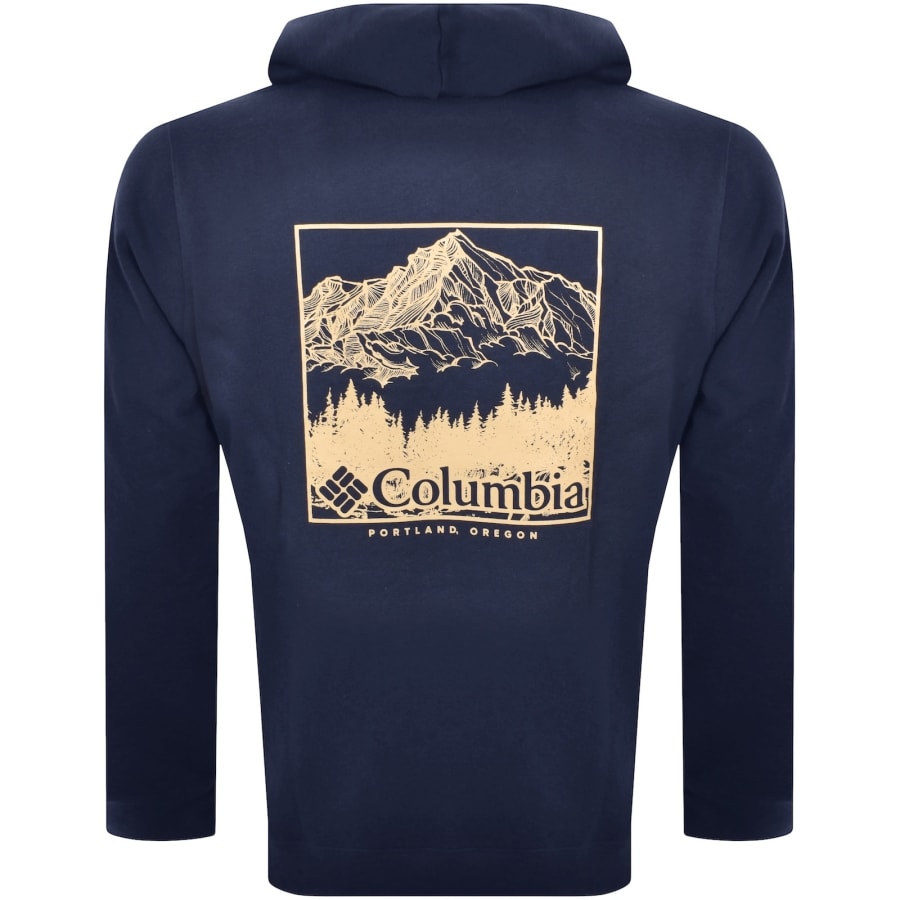 Image number 5 for Columbia Trek Graphic Hoodie Navy