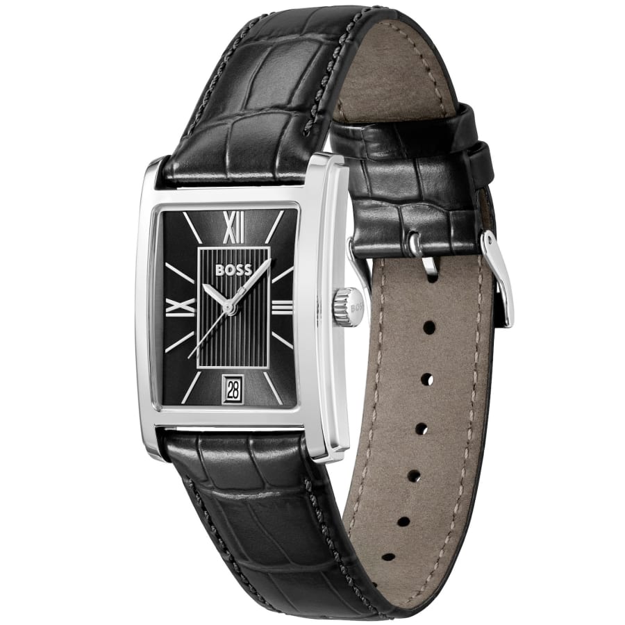 Image number 2 for BOSS Principle Dress Leather Watch Black