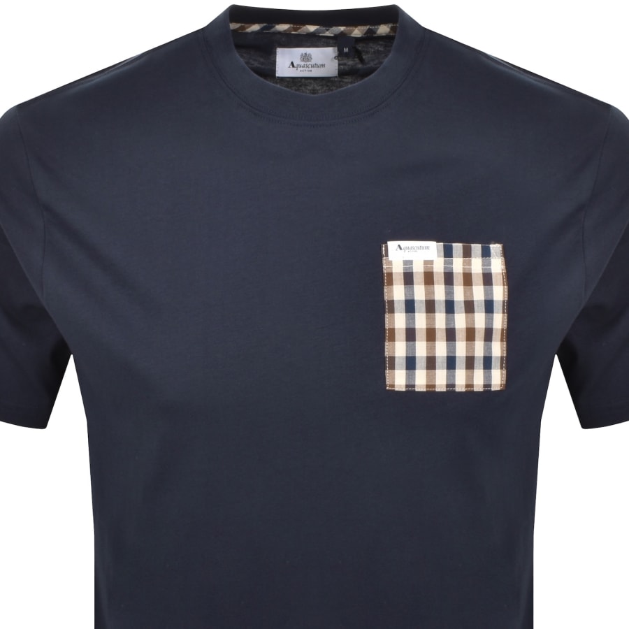 Image number 2 for Aquascutum Active Iconic Patch Pocket T Shirt Navy