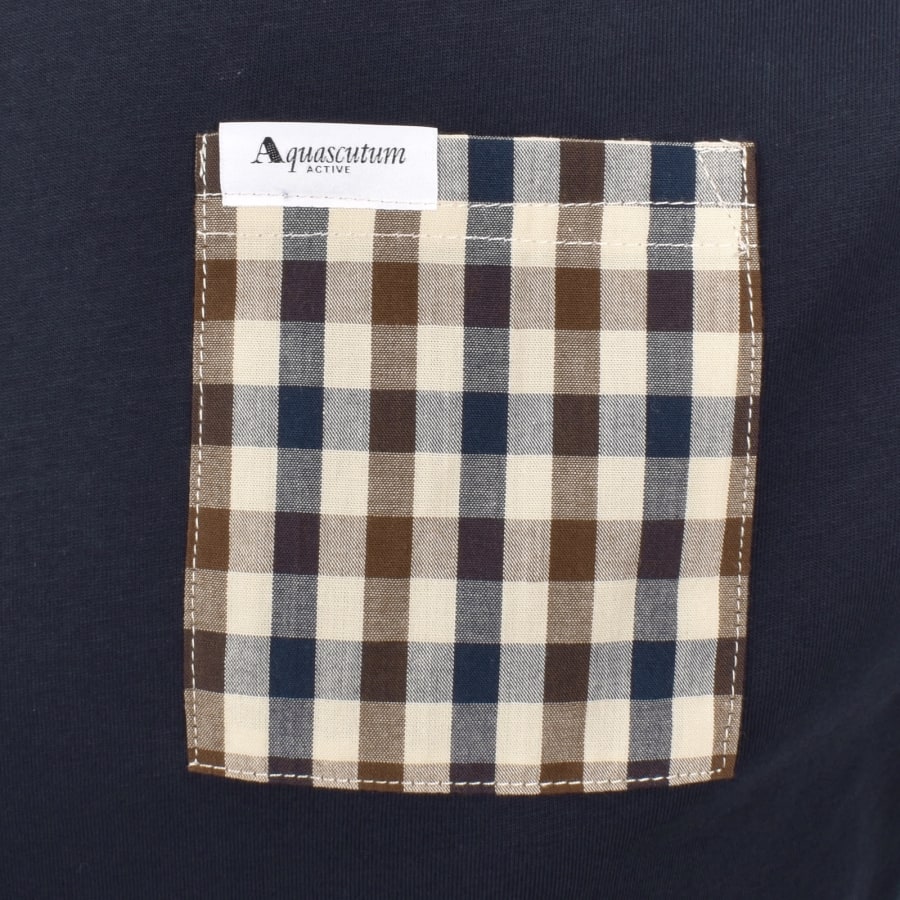 Image number 3 for Aquascutum Active Iconic Patch Pocket T Shirt Navy