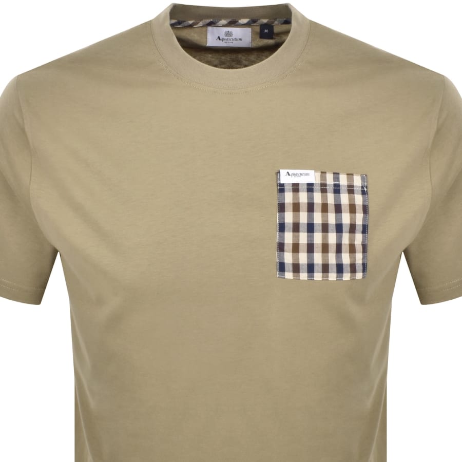 Image number 2 for Aquascutum Active Iconic Pocket T Shirt Khaki