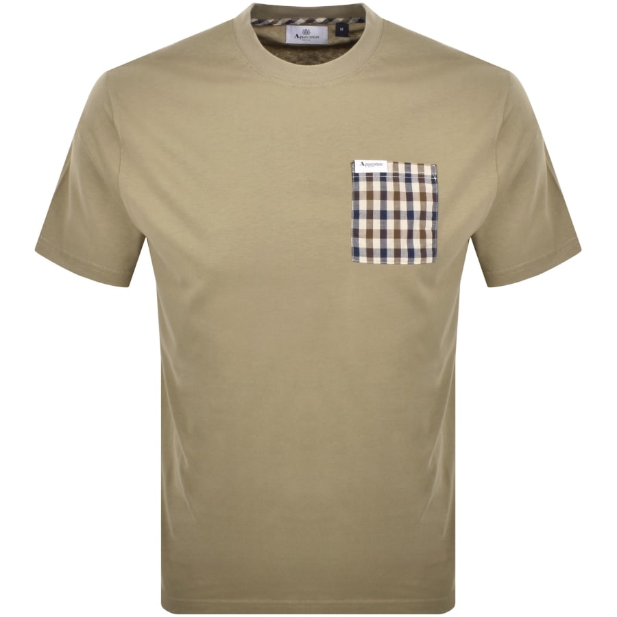 Image number 1 for Aquascutum Active Iconic Pocket T Shirt Khaki