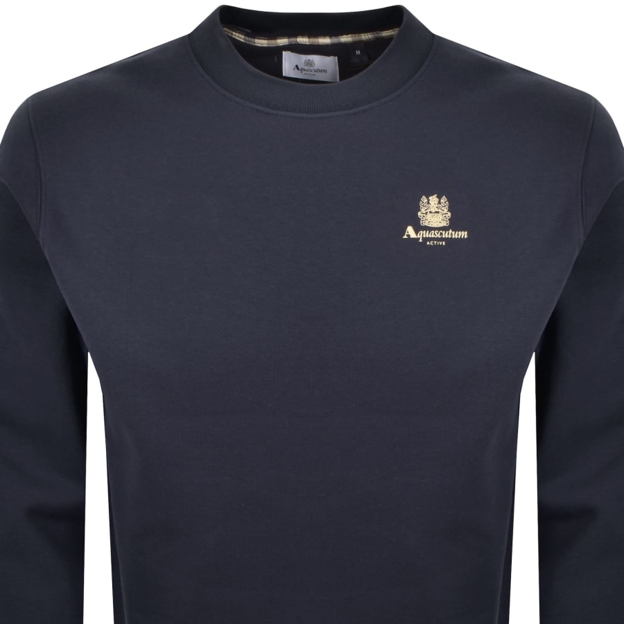 Image number 2 for Aquascutum Active Logo Sweatshirt Navy