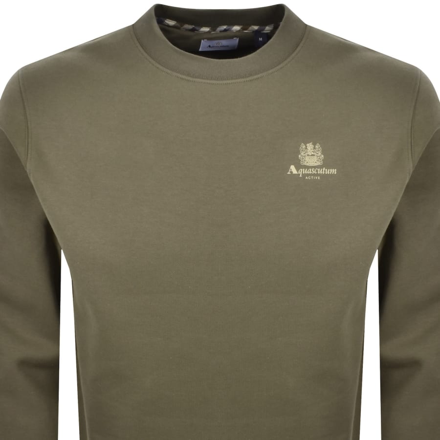 Image number 2 for Aquascutum Active Logo Sweatshirt Green