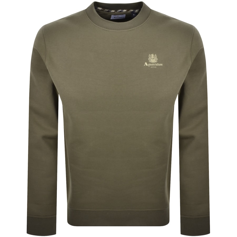 Image number 1 for Aquascutum Active Logo Sweatshirt Green