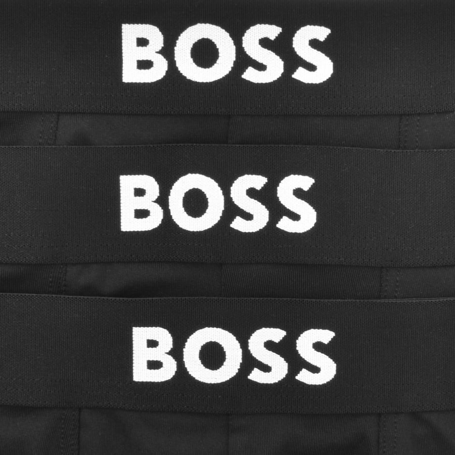 Image number 3 for BOSS Underwear 3 Pack Mirco One Trunks Black