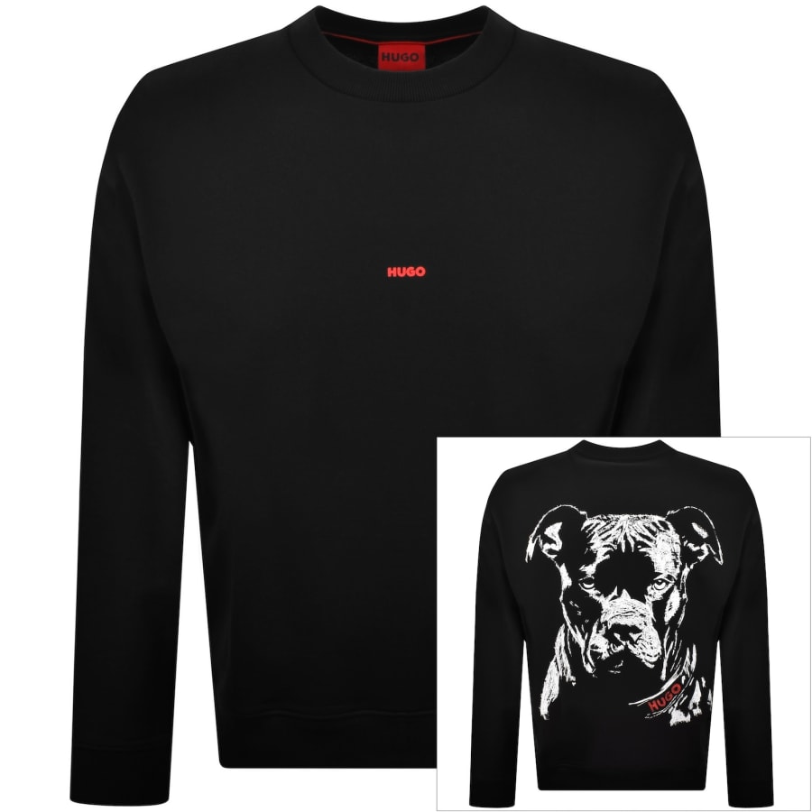 Image number 1 for HUGO Dubraxo Dog Artwork Sweatshirt Black
