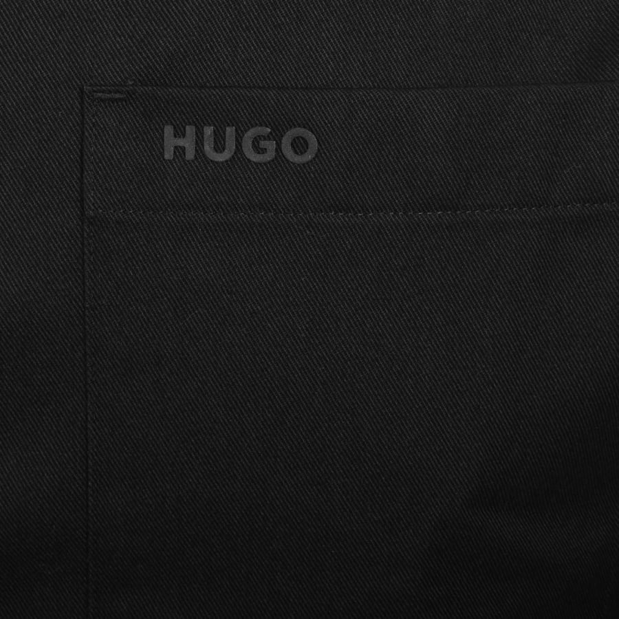 Image number 3 for HUGO Relaxed Fit Egrin Shirt Black