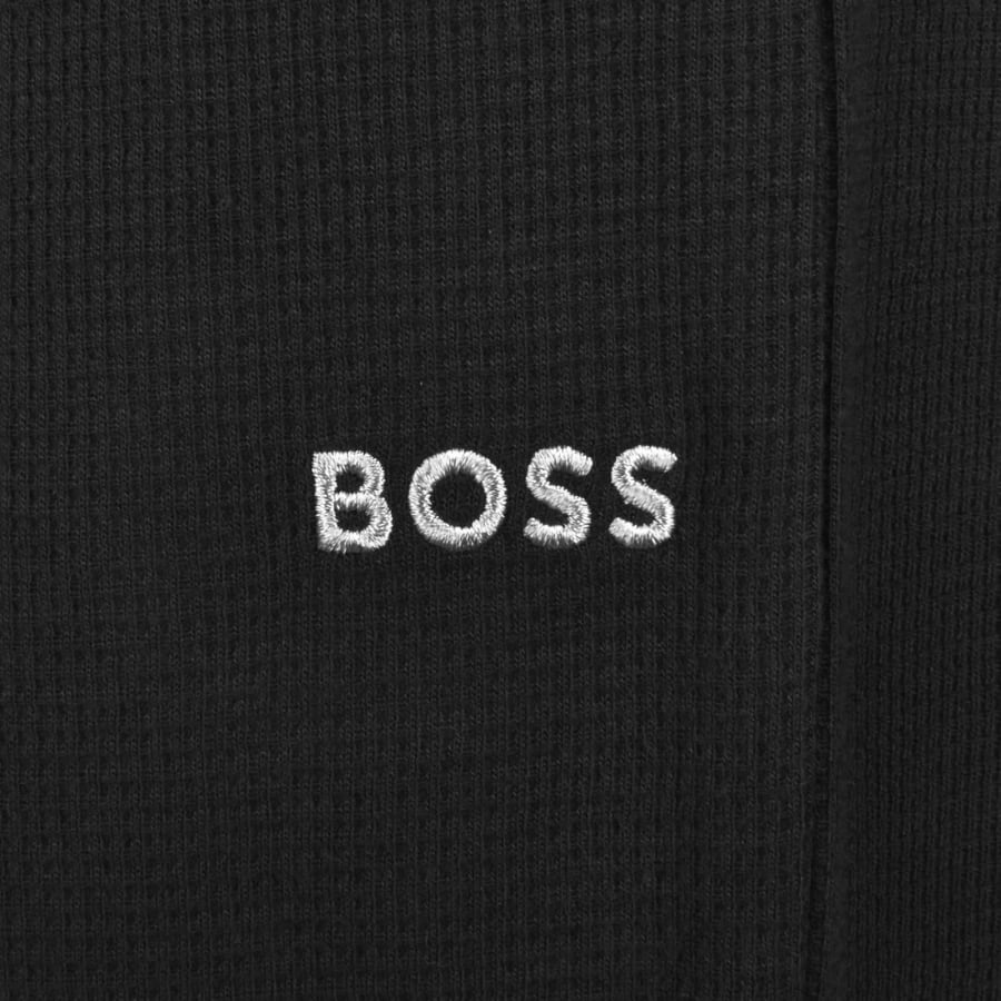 Image number 3 for BOSS Waffle Cuff Joggers Black