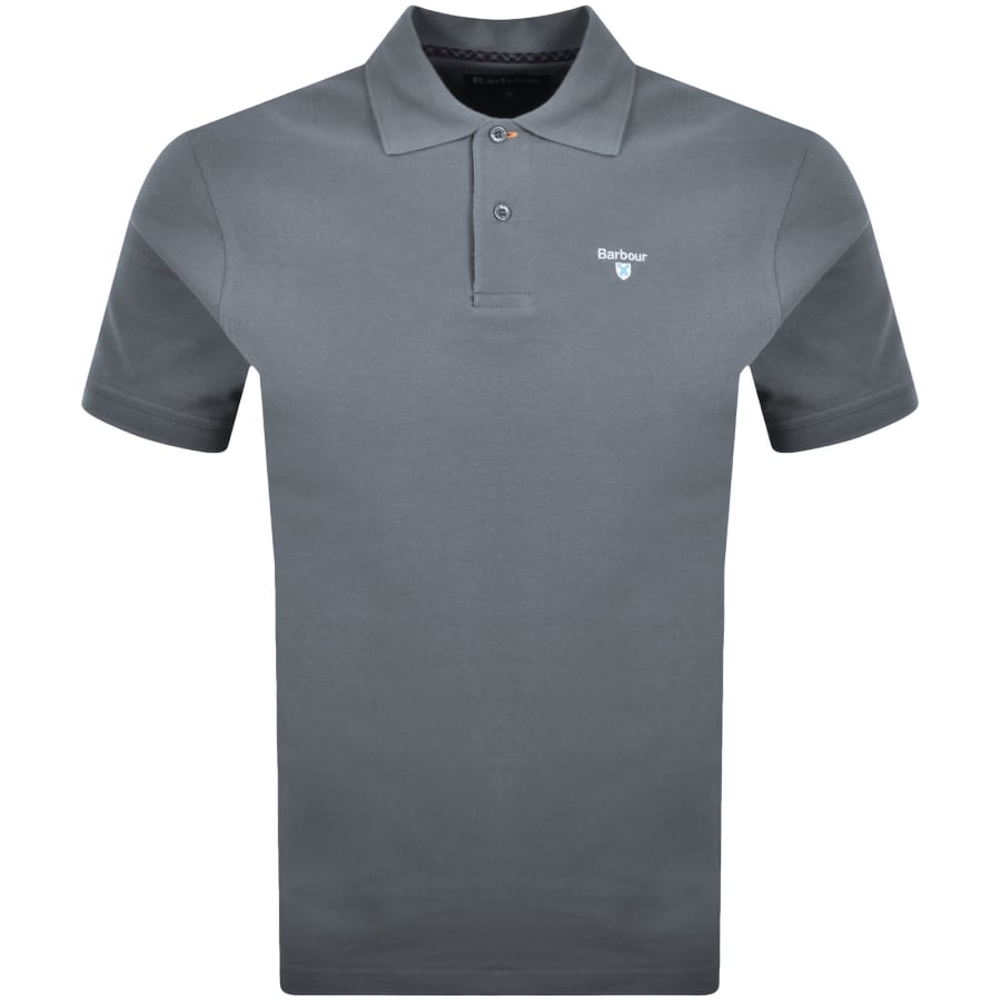 Image number 1 for Barbour Tartan Pique Polo T Shirt Blue