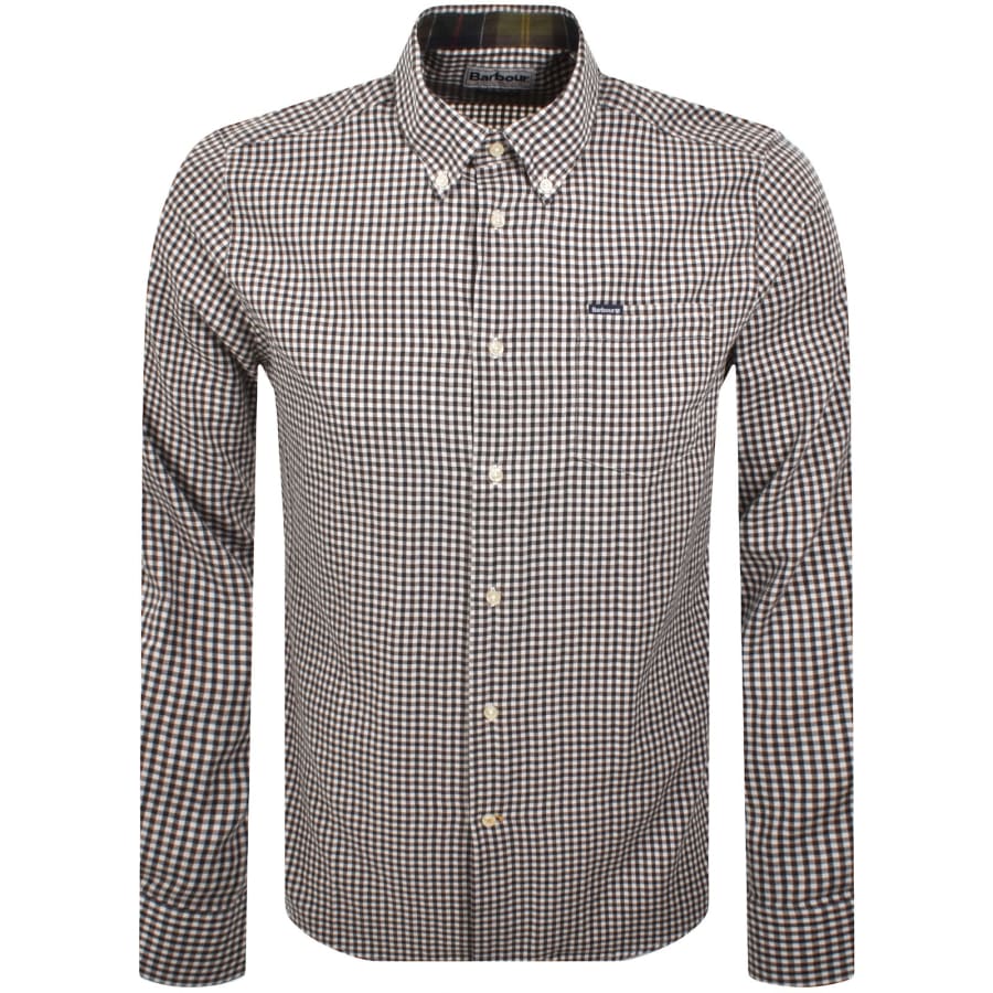 Image number 1 for Barbour Padshaw Gingham Shirt Brown