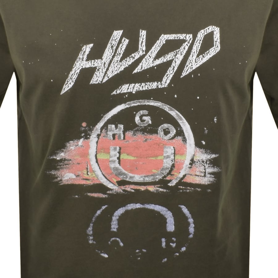 Image number 3 for HUGO Blue Noctornix T Shirt Brown