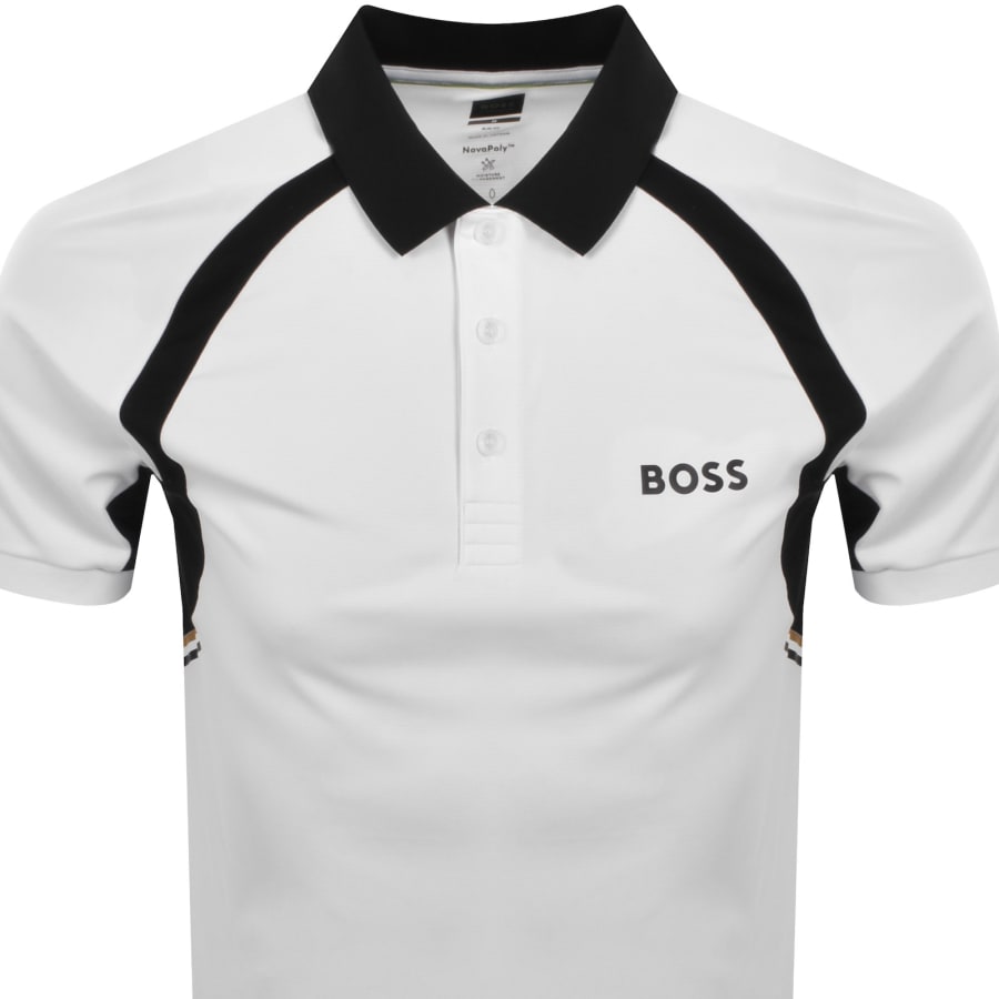 Image number 2 for BOSS Quick Dry Slim Polo T Shirt White