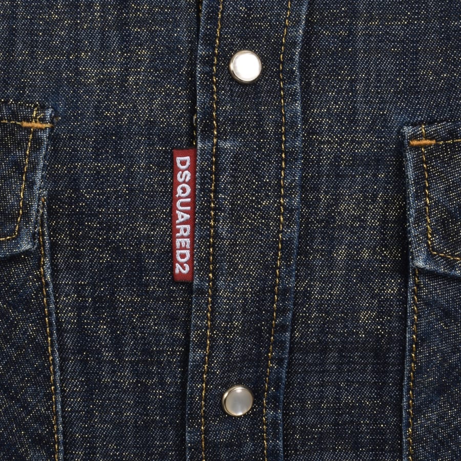 Image number 3 for DSQUARED2 Denim Lurex Shirt Blue