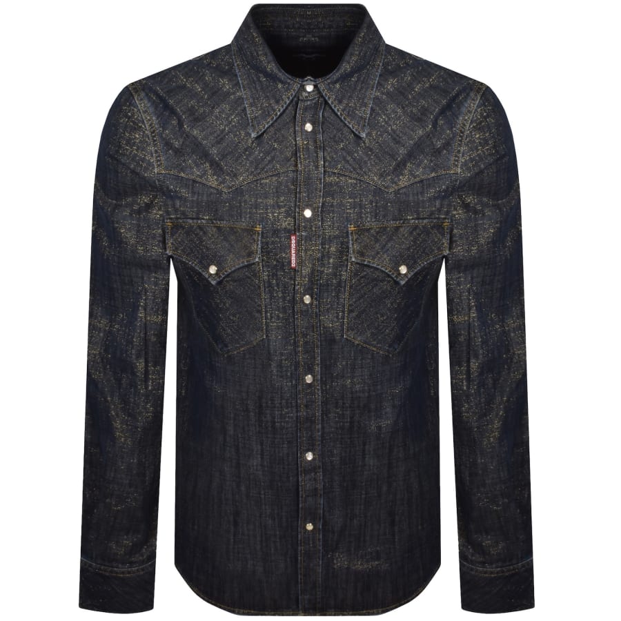 Image number 1 for DSQUARED2 Denim Lurex Shirt Blue
