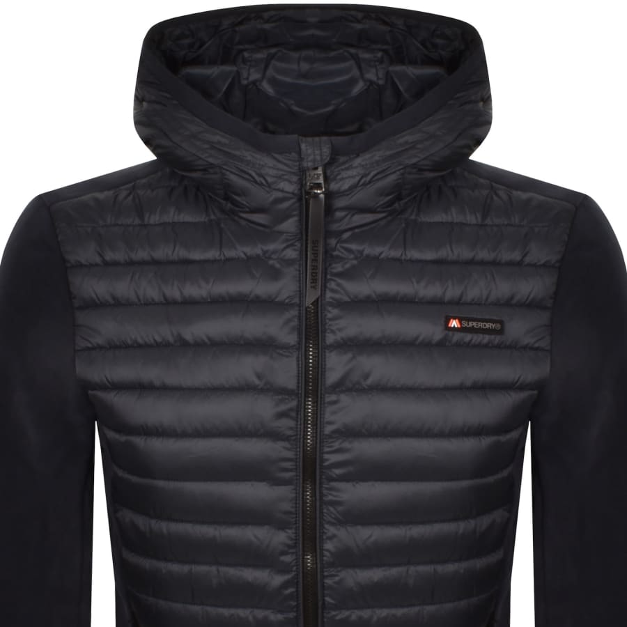 Image number 3 for Superdry Storm Fleece Hybrid Jacket Navy