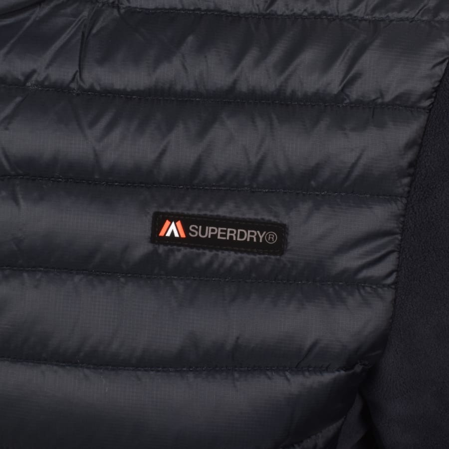 Image number 4 for Superdry Storm Fleece Hybrid Jacket Navy