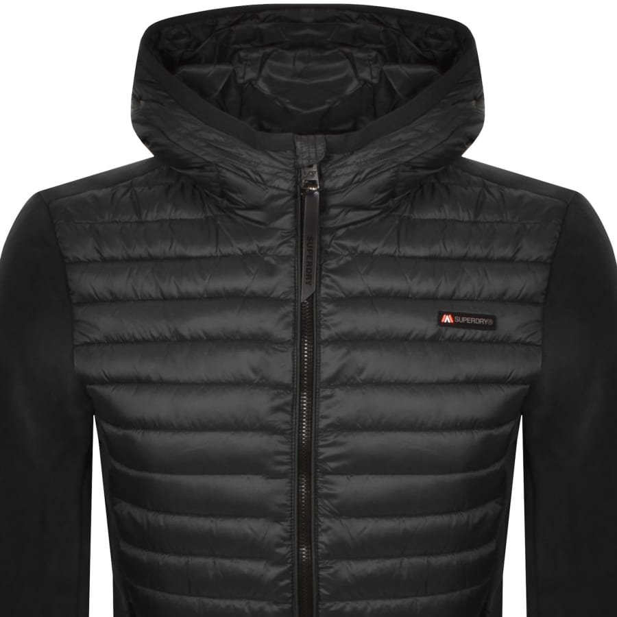 Image number 3 for Superdry Storm Fleece Hybrid Jacket Black