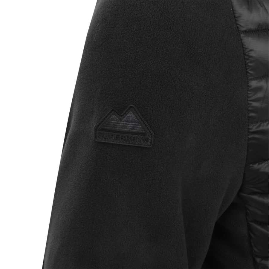 Image number 5 for Superdry Storm Fleece Hybrid Jacket Black