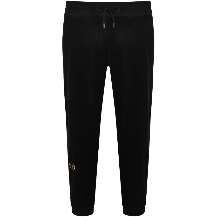 Image number 3 for Sergio Tacchini Court Velour Tracksuit Black