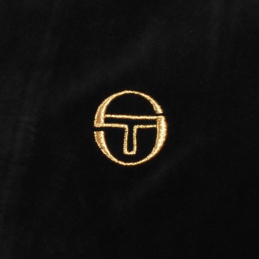 Image number 4 for Sergio Tacchini Court Velour Tracksuit Black
