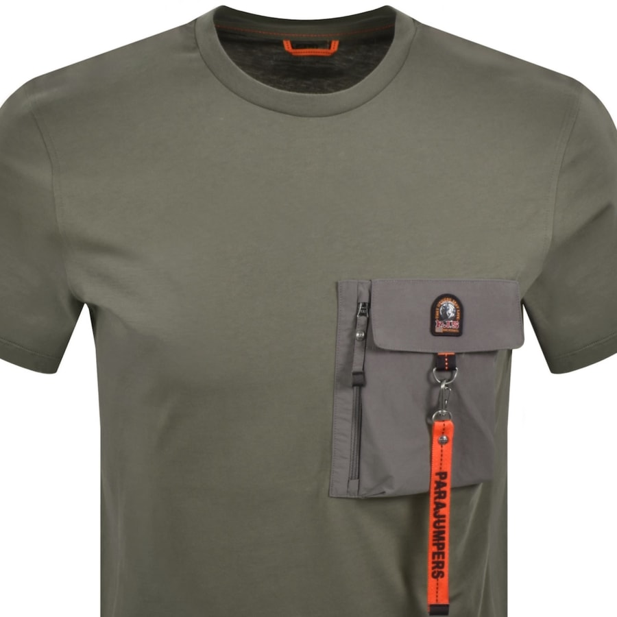 Image number 2 for Parajumpers Mojave Pocket T Shirt Green