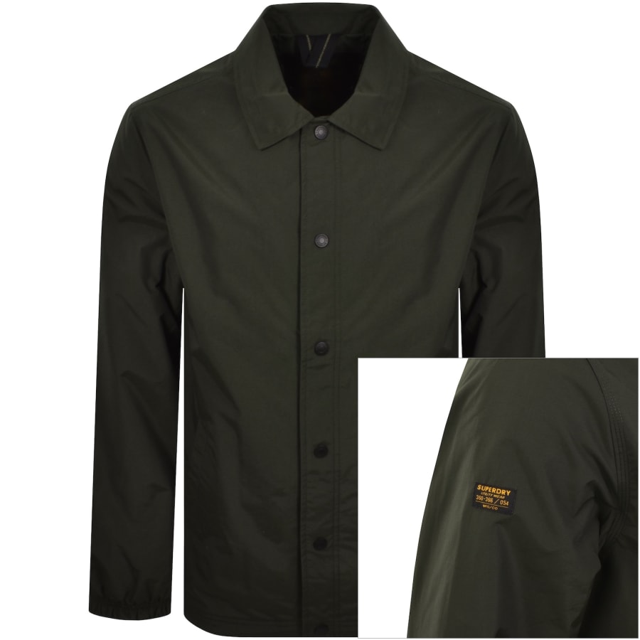 Image number 1 for Superdry Nylon Coach Jacket Olive