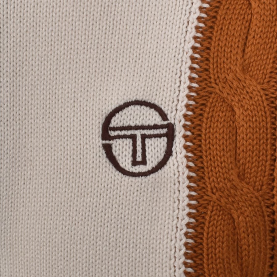 Image number 3 for Sergio Tacchini Bruni Knit Cardigan Brown