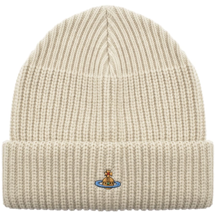 Image number 1 for Vivienne Westwood Wool Knit Beanie Beige