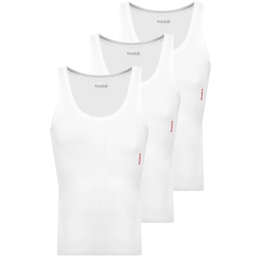 Image number 1 for HUGO 3 Pack Vests White