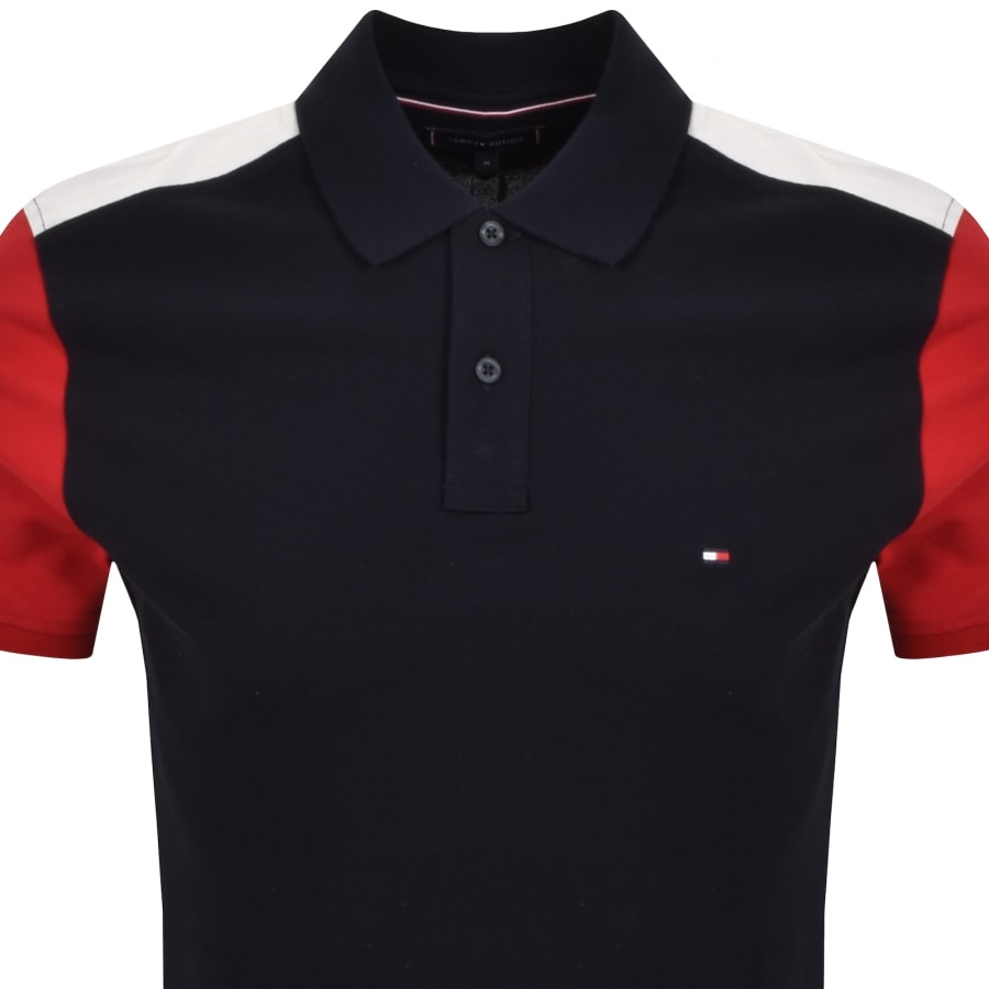 Image number 2 for Tommy Hilfiger Blocking Polo T Shirt Navy