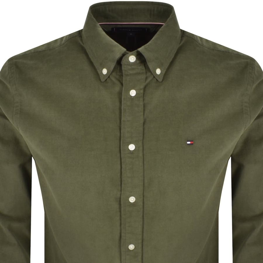 Image number 2 for Tommy Hilfiger Corduroy Shirt Green