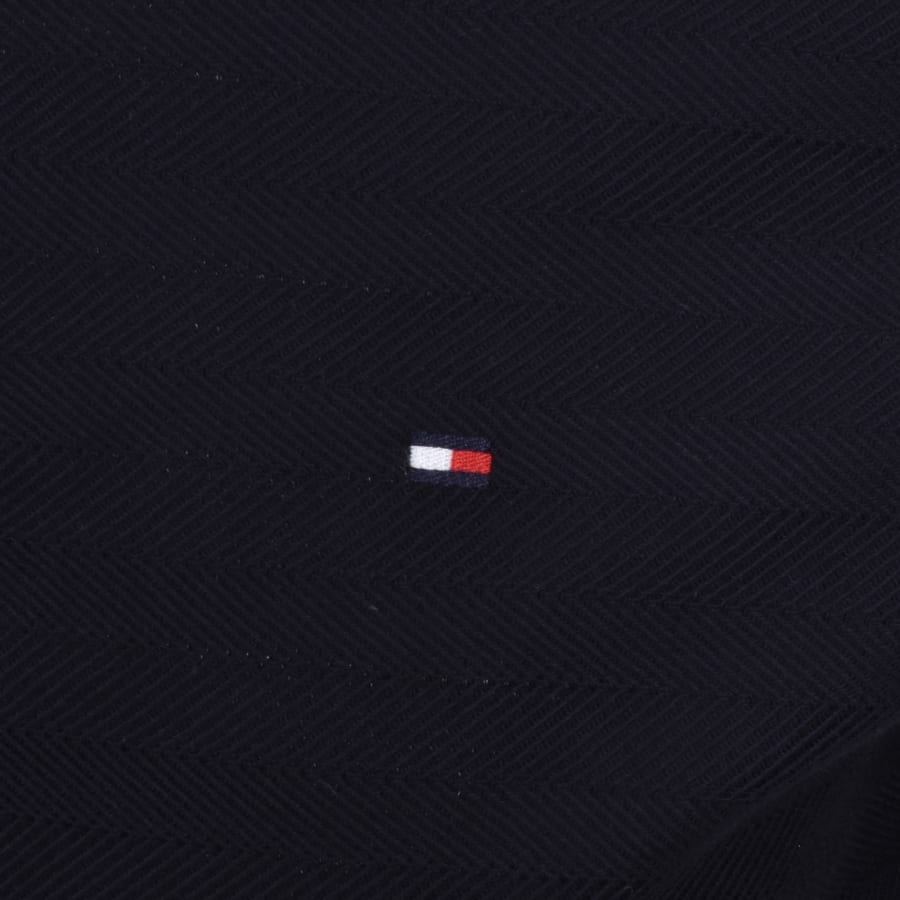Image number 3 for Tommy Hilfiger Herringbone Polo T Shirt Navy