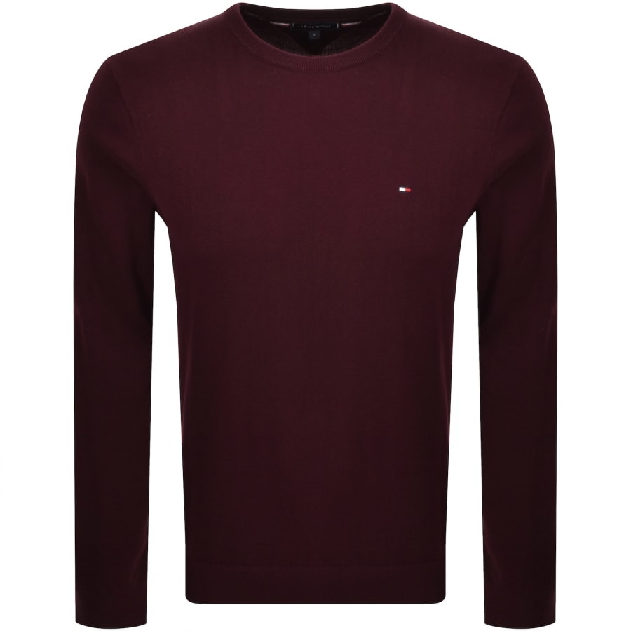 Image number 1 for Tommy Hilfiger Essential Knit Jumper Burgundy